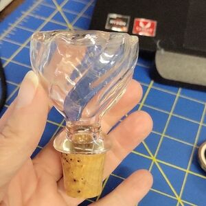 Glass Wine Bottle Stopper with Cork